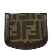 Fendi Brown Zucca Coin Case Wallet