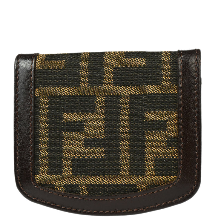 Fendi Brown Zucca Coin Case Wallet