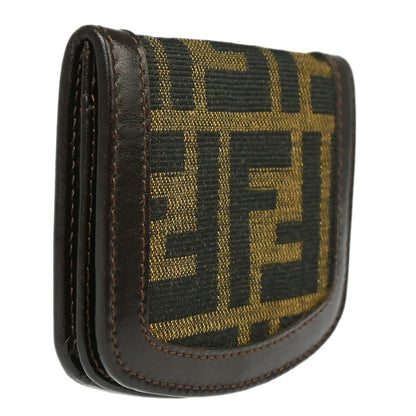 Fendi 2000 Brown Zucca Coin Case Wallet