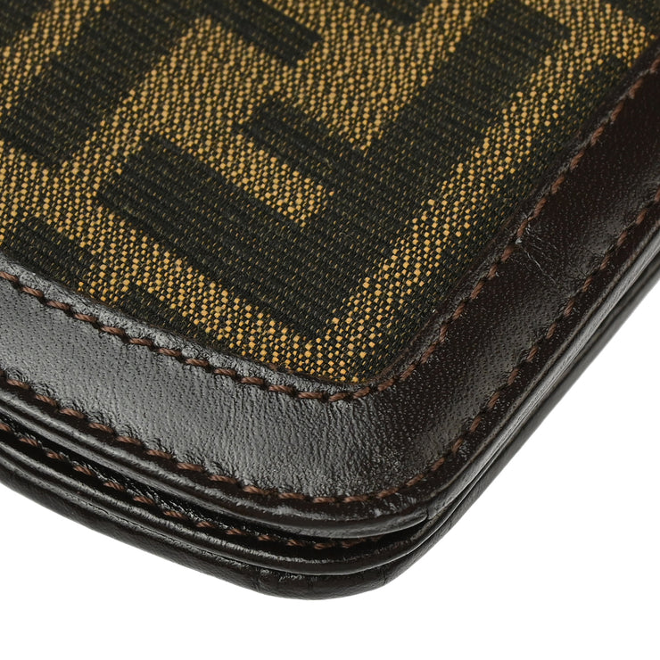 Fendi Brown Zucca Coin Case Wallet