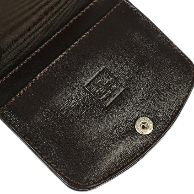 Fendi Brown Zucca Coin Case Wallet