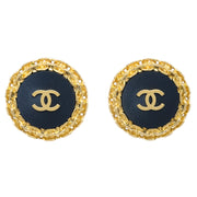 Chanel Black Button Earrings Clip-On 28