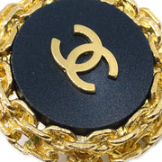 Chanel Black Button Earrings Clip-On 28