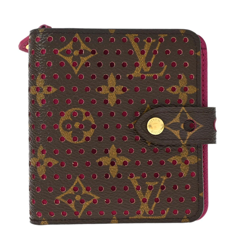 Louis Vuitton 2006 Monogram Perfo Compact Zip Wallet M95188