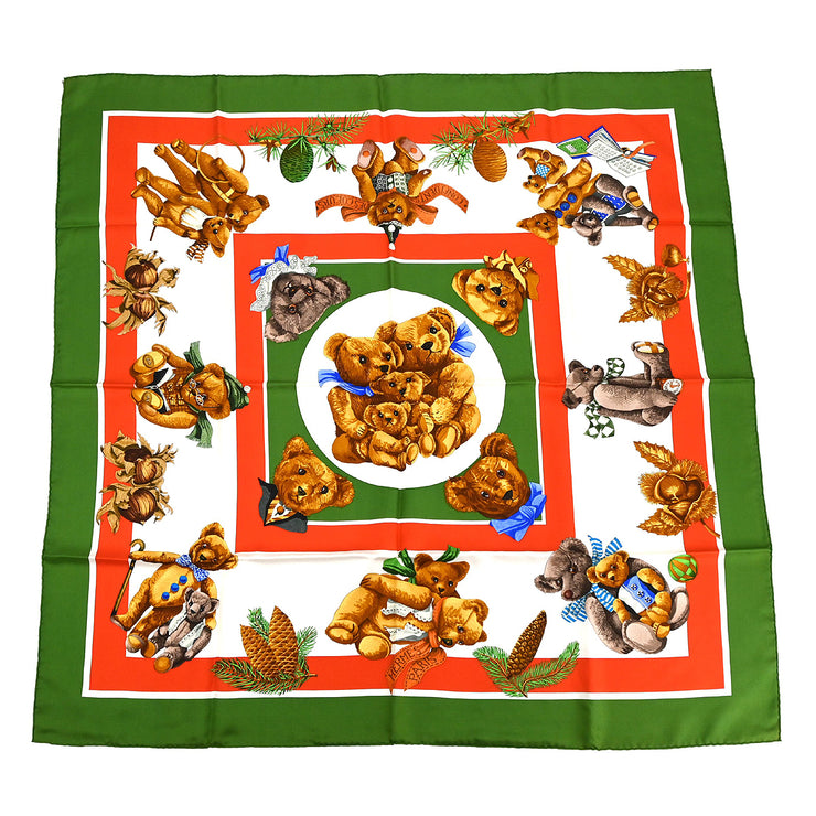 Hermes Scarf Carre 90 Confidents Des Coeurs Green Small Good