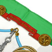 Hermes Scarf Carre 90 Memorie d'Hermes Green Small Good