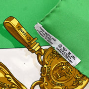 Hermes Scarf Carre 90 Memorie d'Hermes Green Small Good