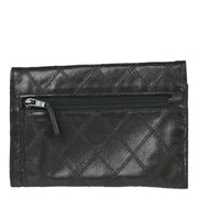 Chanel Black Lambskin Bicolore Wallet