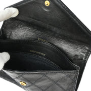 Chanel Black Lambskin Bicolore Wallet