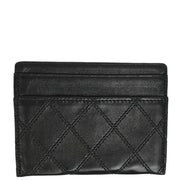 Chanel Black Lambskin Bicolore Card Case Small Good