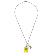 Chanel Perfume Chain Necklace Pendant Gold 09A