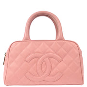 Chanel 2003-2004 Pink Caviar Bowling Bag 27