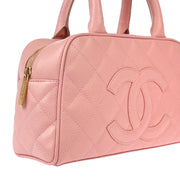 Chanel Pink Caviar Bowling Bag 27