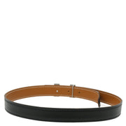 Hermes Black Box Calf Constance Reversible Belt #70 Small Good