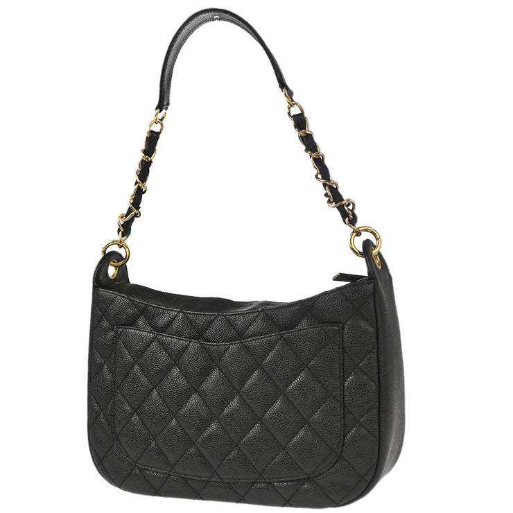 Chanel Black Caviar Chain Shoulder Bag