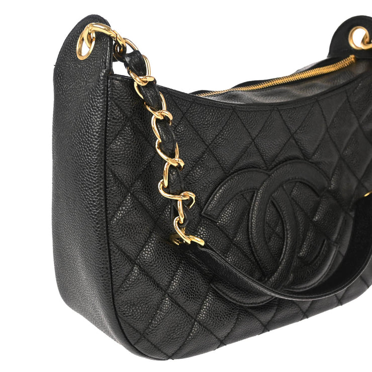 Chanel Black Caviar Chain Shoulder Bag