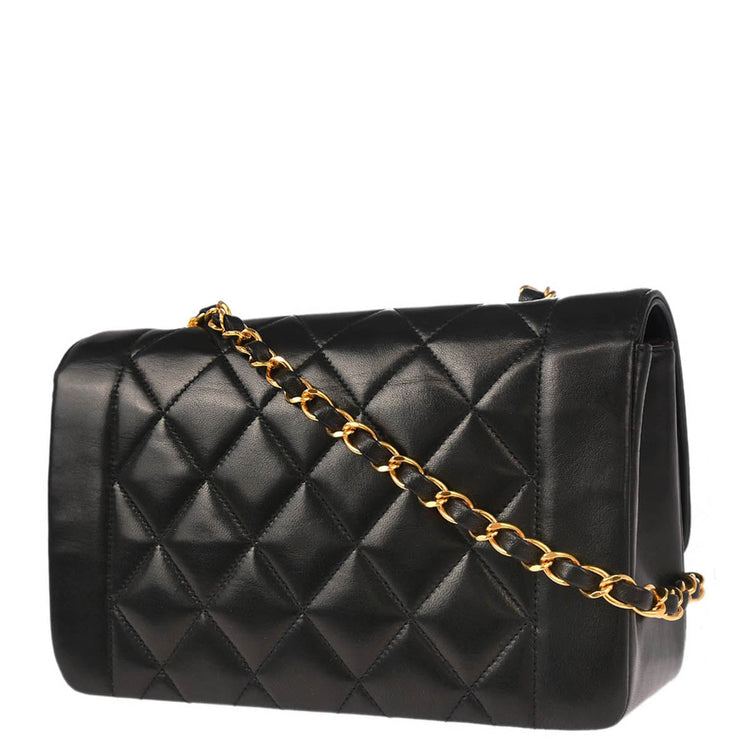 Chanel * Black Lambskin Small Diana Shoulder Bag