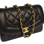 Chanel * Black Lambskin Small Diana Shoulder Bag