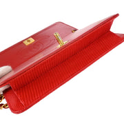 Chanel * Red Lizard Shoulder Bag