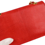 Chanel * Red Lizard Shoulder Bag