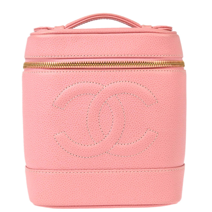 Chanel Pink Caviar Timeless Vanity Handbag