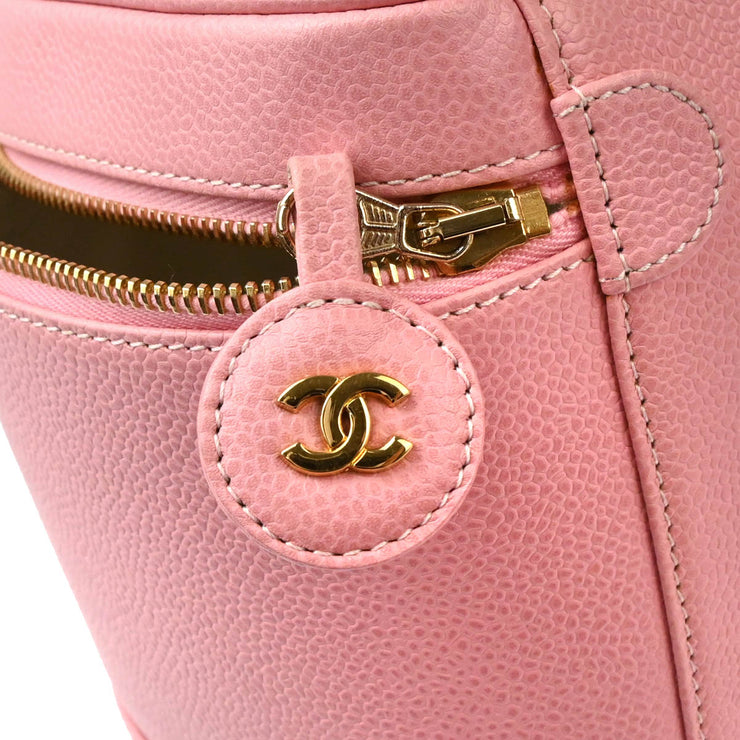 Chanel Pink Caviar Timeless Vanity Handbag