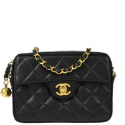 Chanel Black Caviar Camera Bag Mini