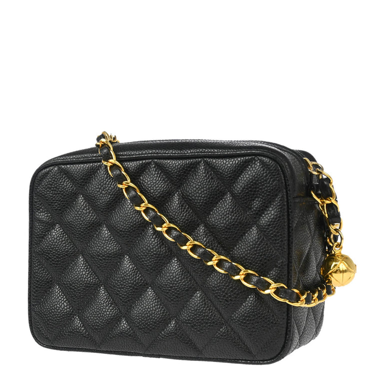 Chanel Black Caviar Camera Bag Mini