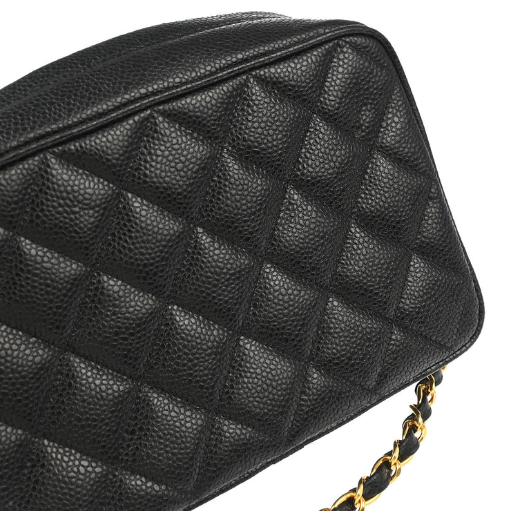 Chanel Black Caviar Camera Bag Mini