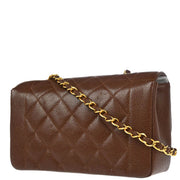 Chanel * 1994-1996 Brown Caviar Medium Diana Shoulder Bag