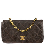 Chanel * Brown Lizard Shoulder Bag