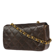 Chanel * Brown Lizard Shoulder Bag