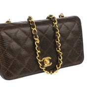 Chanel * Brown Lizard Shoulder Bag