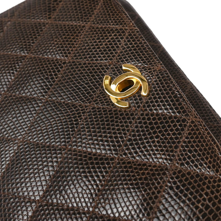 Chanel * Brown Lizard Shoulder Bag