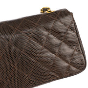 Chanel * Brown Lizard Shoulder Bag