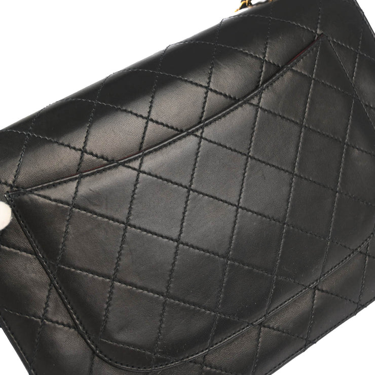 Chanel Black Lambskin Flap Chain Shoulder Bag