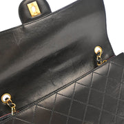 Chanel Black Lambskin Flap Chain Shoulder Bag