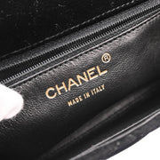 Chanel Black Velvet Chain Handbag