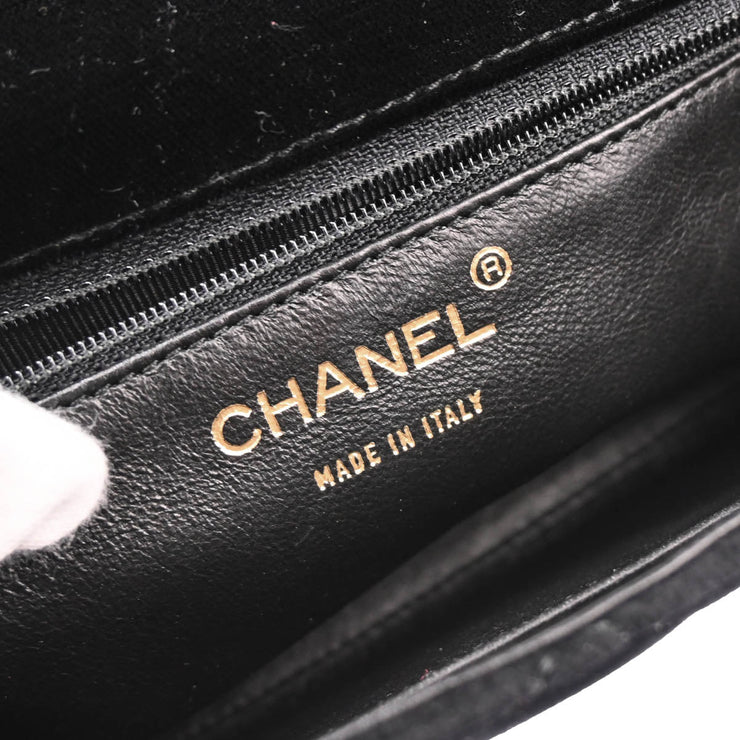 Chanel 2002-2003 Black Velvet Chain Handbag