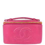 Chanel 1996-1997 Pink Caviar Timeless Vanity Handbag