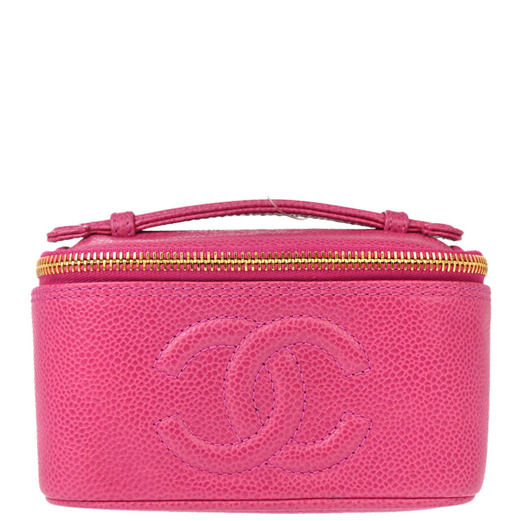 Chanel Pink Caviar Timeless Vanity Handbag