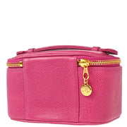 Chanel Pink Caviar Timeless Vanity Handbag