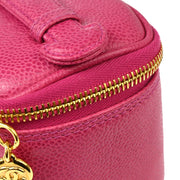 Chanel 1996-1997 Pink Caviar Timeless Vanity Handbag