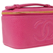 Chanel Pink Caviar Timeless Vanity Handbag