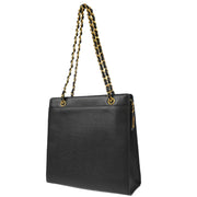 Chanel Black Caviar Shoulder Tote Bag