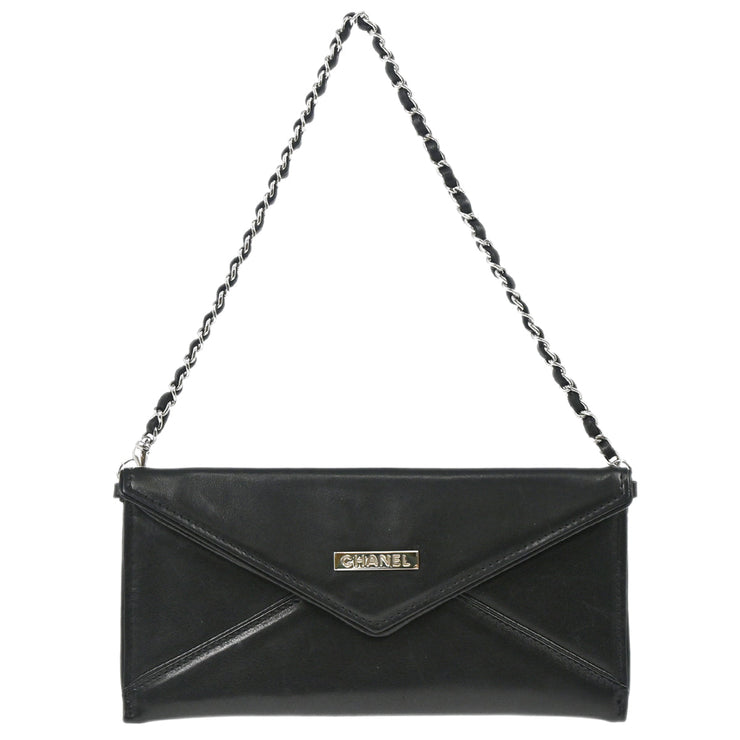 Chanel Black Lambskin Chain Handbag