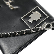 Chanel Black Lambskin Chain Handbag