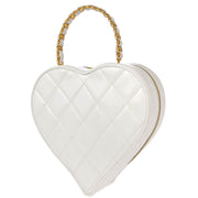 Chanel * 1994-1996 White Heart Vanity Handbag