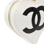 Chanel * 1994-1996 White Heart Vanity Handbag