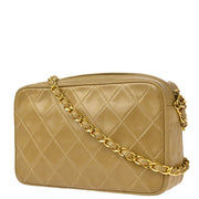 Chanel Beige Lambskin Camera Bag